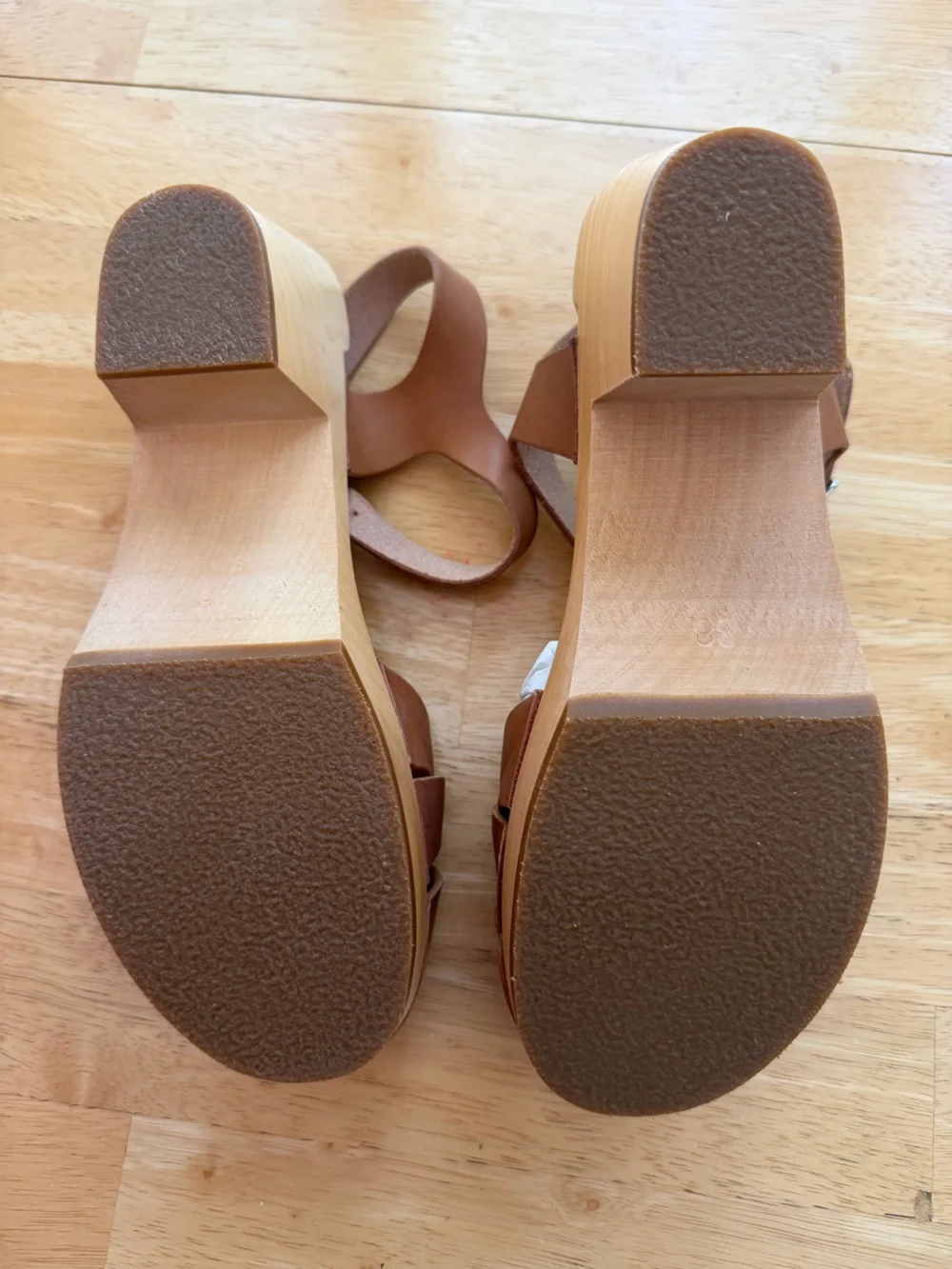 Swedish Hasbeens Tan Braided Leather Sandals